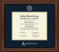 Alfred State College Gold Embossed Diploma Frame in Austin