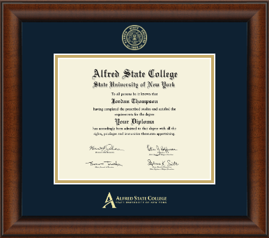 Alfred State College diploma frame - Gold Embossed Diploma Frame in Austin