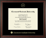 Claremont Graduate University Gold Embossed Diploma Frame in Studio