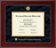 Claremont Graduate University Presidential Gold Engraved Diploma Frame in Jefferson