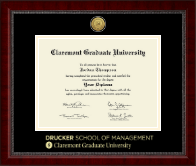 Claremont Graduate University diploma frame - Gold Engraved Medallion Diploma Frame in Sutton