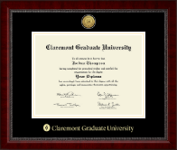 Claremont Graduate University Gold Engraved Medallion Diploma Frame in Sutton