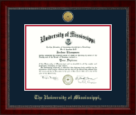 The University of Mississippi diploma frame - Gold Engraved Medallion Diploma Frame in Sutton