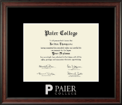 Paier College Silver Embossed Diploma Frame in Studio