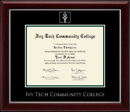 Ivy Tech Community College Silver Embossed Diploma Frame in Gallery Silver