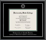 University of North Dakota diploma frame - Silver Embossed Diploma Frame in Onyx Silver