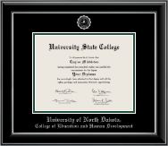 University of North Dakota diploma frame - Silver Embossed Diploma Frame in Onyx Silver