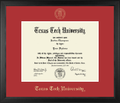 Texas Tech University diploma frame - Gold Embossed Diploma Frame in Arena