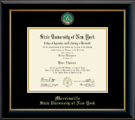 SUNY Morrisville Masterpiece Medallion Diploma Frame in Onyx Gold