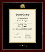 Centre College Gold Engraved Medallion Diploma Frame in Sutton