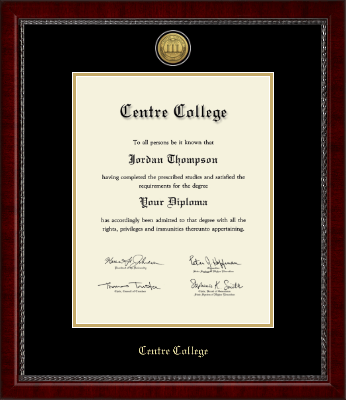 Centre College diploma frame - Gold Engraved Medallion Diploma Frame in Sutton