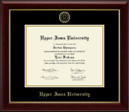 Upper Iowa University diploma frame - Gold Embossed Diploma Frame in Gallery