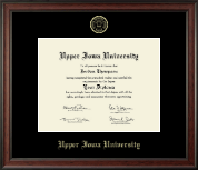 Upper Iowa University diploma frame - Gold Embossed Diploma Frame in Studio