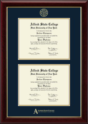Alfred State College diploma frame - Double Diploma Frame in Gallery