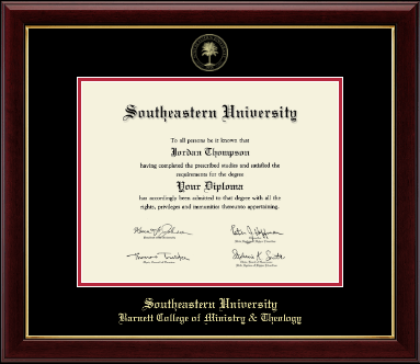 Southeastern University diploma frame - Gold Embossed Diploma Frame in Gallery
