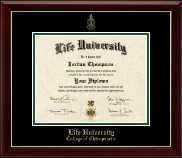 Life University Gold Embossed Diploma Frame in Gallery