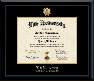 Life University diploma frame - Gold Engraved Medallion Diploma Frame in Onyx Gold