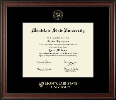 Montclair State University diploma frame - Gold Embossed Diploma Frame in Studio