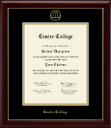 Centre College Gold Embossed Diploma Frame in Gallery