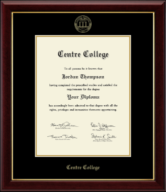 Centre College diploma frame - Gold Embossed Diploma Frame in Gallery