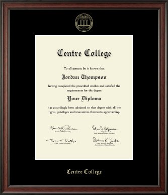 Centre College diploma frame - Gold Embossed Diploma Frame in Studio