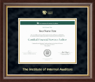 The Institute of Internal Auditors certificate frame - Gold Embossed Certificate Frame in Hampshire
