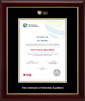 The Institute of Internal Auditors certificate frame - Gold Embossed Certificate Frame in Gallery