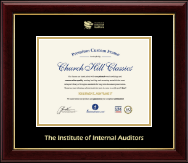 The Institute of Internal Auditors certificate frame - Gold Embossed Certificate Frame in Gallery