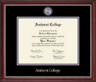Amherst College diploma frame - Masterpiece Medallion Diploma Frame in Kensington Silver