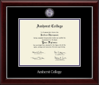 Amherst College Masterpiece Medallion Diploma Frame in Gallery Silver