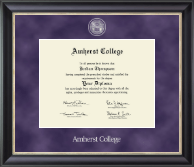 Amherst College Regal Edition Diploma Frame in Noir