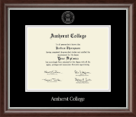 Amherst College Silver Embossed Diploma Frame in Devonshire