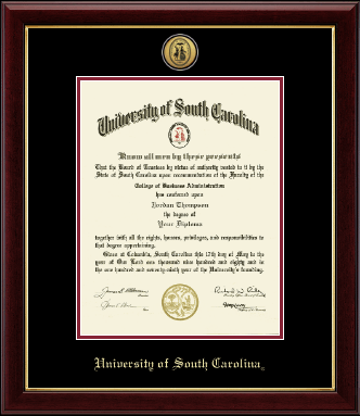 University of South Carolina Sumter diploma frame - Gold Engraved Medallion Diploma Frame in Gallery