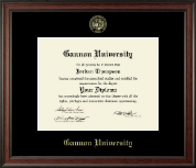 Gannon University Gold Embossed Diploma Frame in Studio