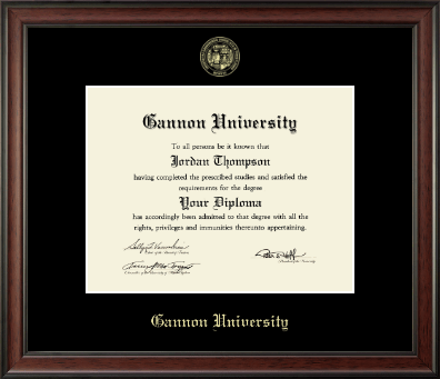 Gannon University diploma frame - Gold Embossed Diploma Frame in Studio
