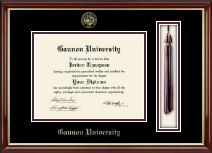 Gannon University Tassel Edition Diploma Frame in Southport Gold