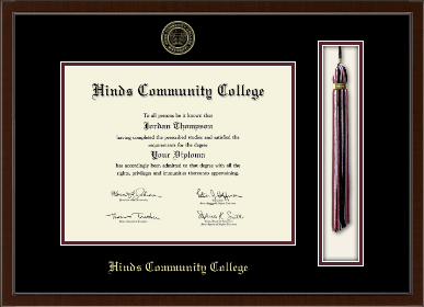 Hinds Community College diploma frame - Tassel & Cord Diploma Frame in Delta