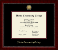 Hinds Community College Gold Engraved Medallion Diploma Frame in Sutton