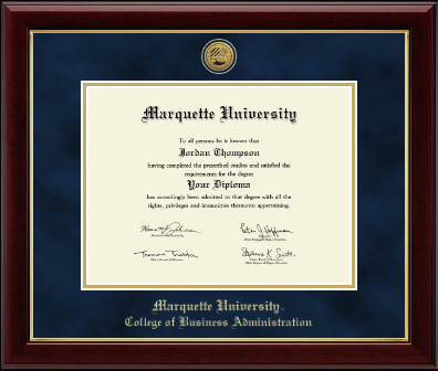 Marquette University diploma frame - Gold Engraved Medallion Diploma Frame in Gallery