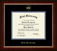 Fisk University diploma frame - Gold Embossed Diploma Frame in Murano