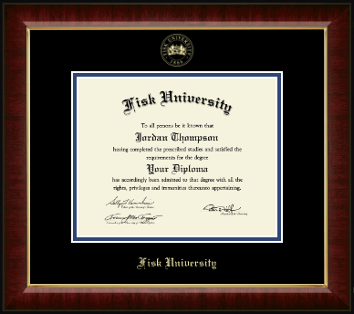 Fisk University diploma frame - Gold Embossed Diploma Frame in Murano