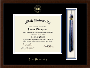 Fisk University diploma frame - Tassel & Cord Diploma Frame in Delta