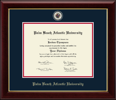 Palm Beach Atlantic University diploma frame - Masterpiece Medallion Diploma Frame in Gallery