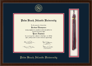 Palm Beach Atlantic University diploma frame - Tassel & Cord Diploma Frame in Delta