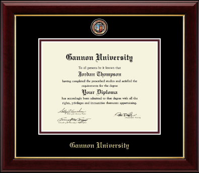Gannon University diploma frame - Masterpiece Medallion Diploma Frame in Gallery