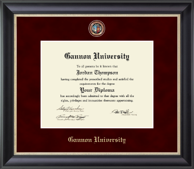 Gannon University diploma frame - Regal Edition Diploma Frame in Noir