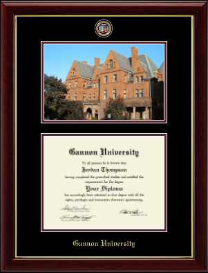 Gannon University diploma frame - Campus Scene Masterpiece Medallion Diploma Frame in Gallery