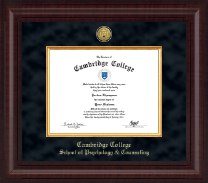 Cambridge College diploma frame - Presidential Gold Engraved Diploma Frame in Premier