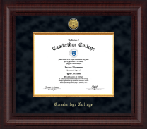 Cambridge College diploma frame - Presidential Gold Engraved Diploma Frame in Premier