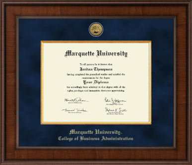 Marquette University diploma frame - Presidential Gold Engraved Diploma Frame in Madison